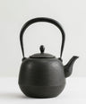 鉄瓶　棗型線引(黒)清茂作