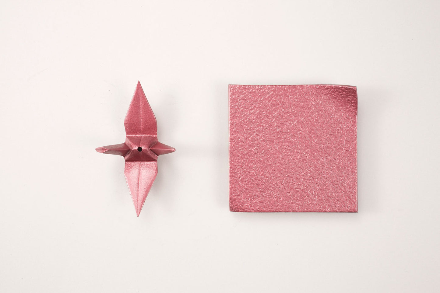 香立　折り鶴(敷台付)(レッド）