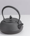 鉄瓶　18型平丸アラレIH対応(内面釜焼)