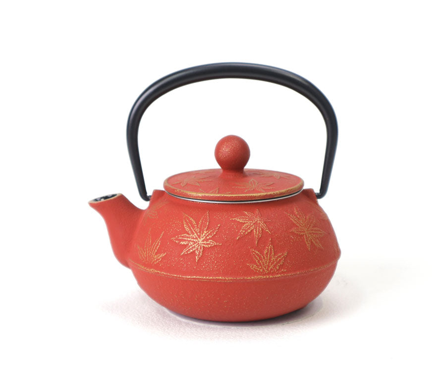 急須　3型カエデ　金/赤茶