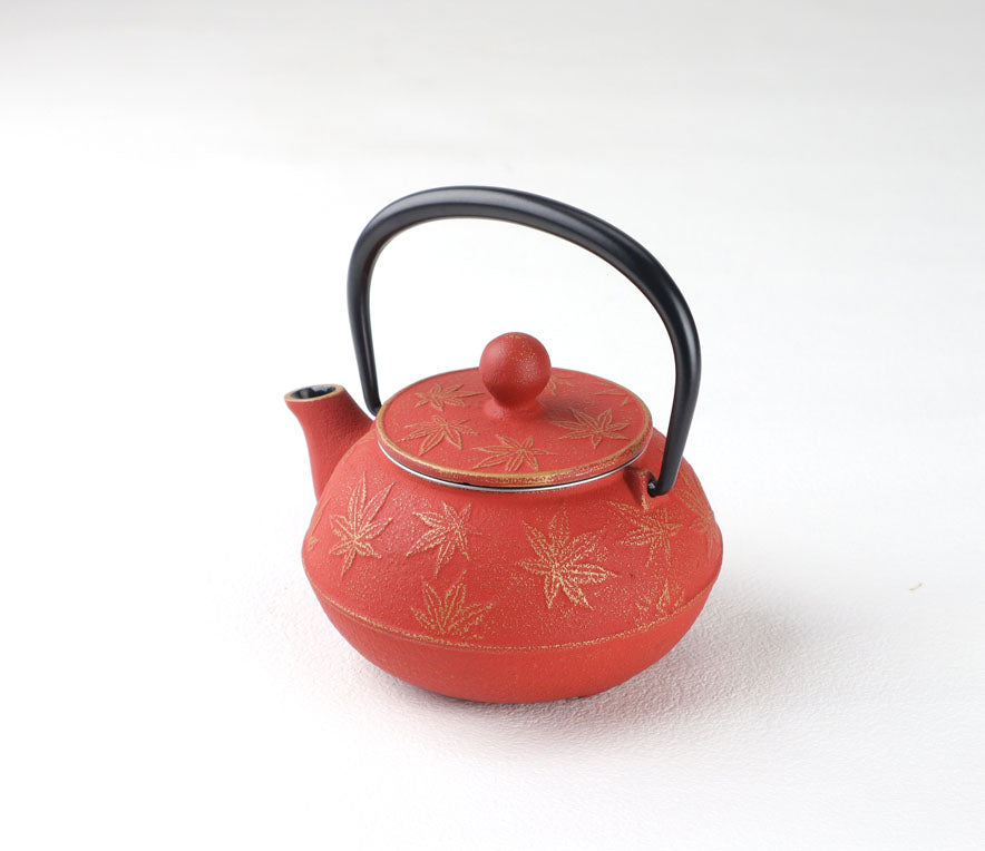 急須　3型カエデ　金/赤茶