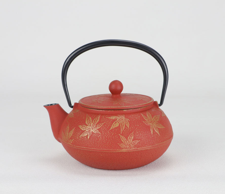 急須　5型カエデ　金/赤茶
