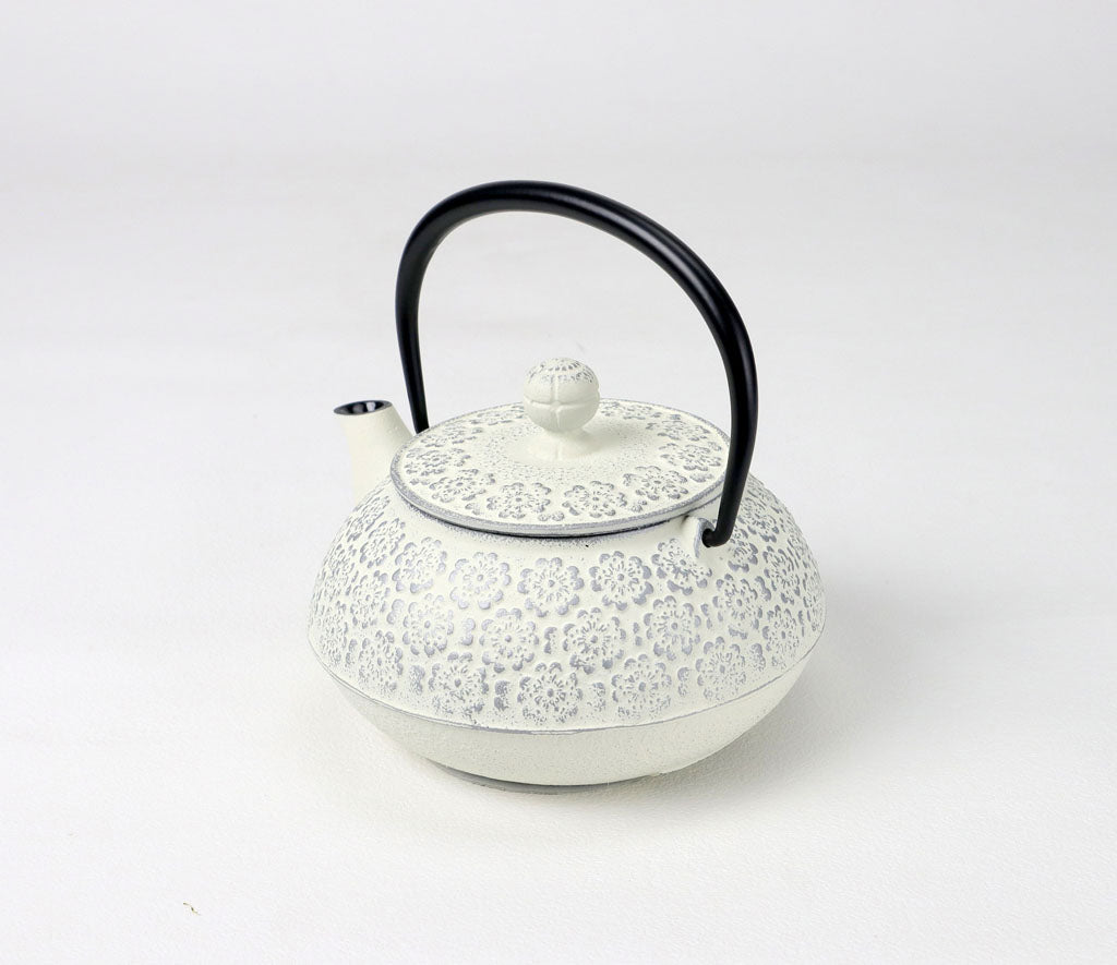 急須　5型桜　銀/麻色