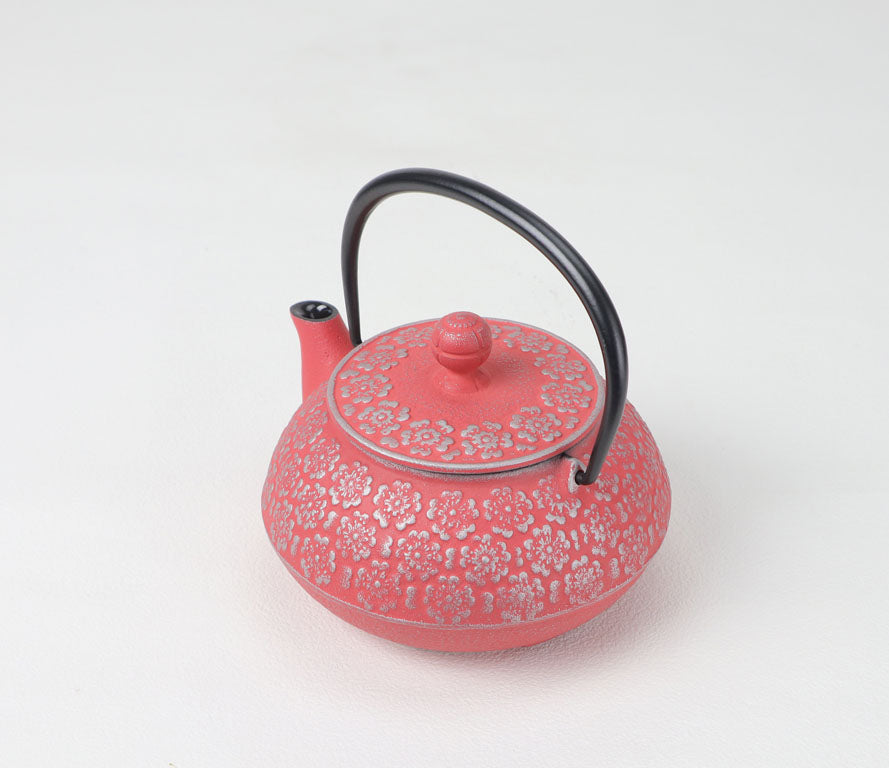急須　5型桜　銀/サーモンピンク